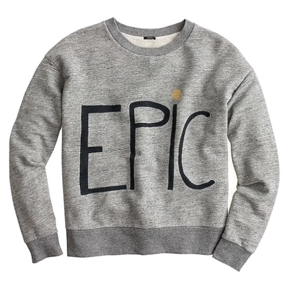 HUGO GUINNESS for J. CREW Gray EPIC Sweatshirt Top - Picture 2 of 7